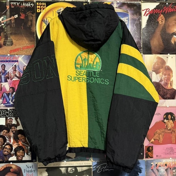 STARTER Black and Yellow Seattle Hoodie - Picture 2 of 5